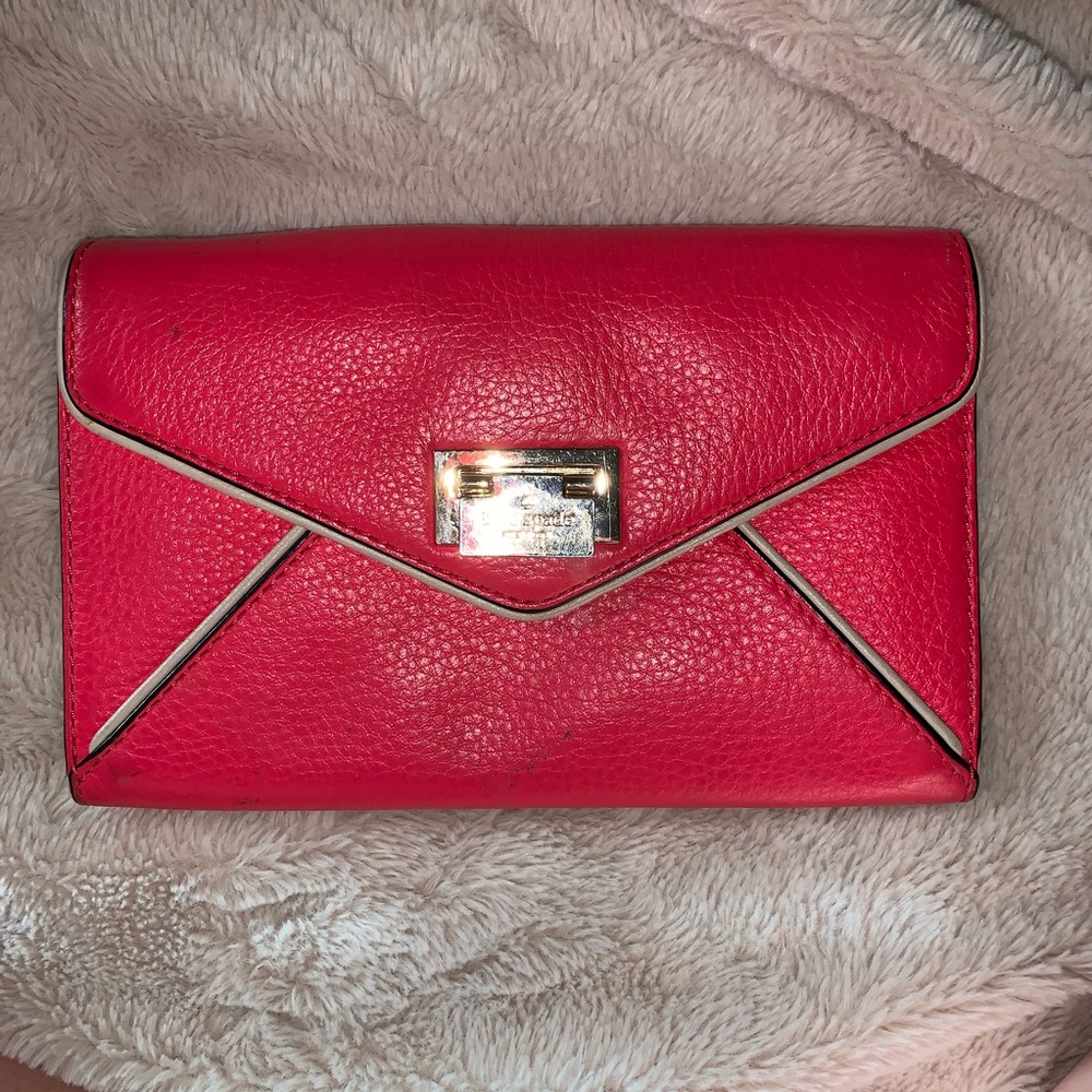 pink kate spade clutch